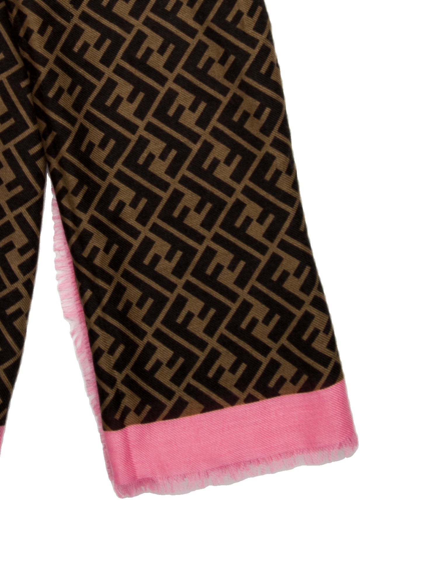 Fendi Wool Zucca FF Logo Scarf