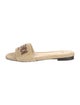 Fendi Raffia Graphic Print Slides