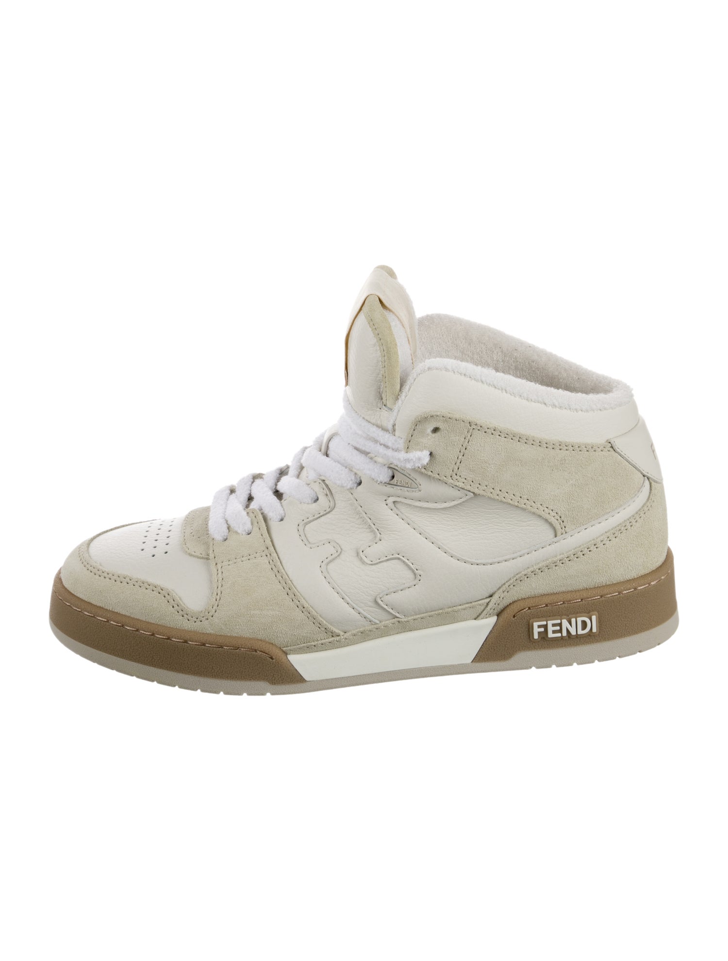Fendi Zucca FF Logo Leather Sneakers