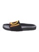 Fendi Shearling Graphic Print Slides