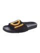 Fendi Shearling Graphic Print Slides