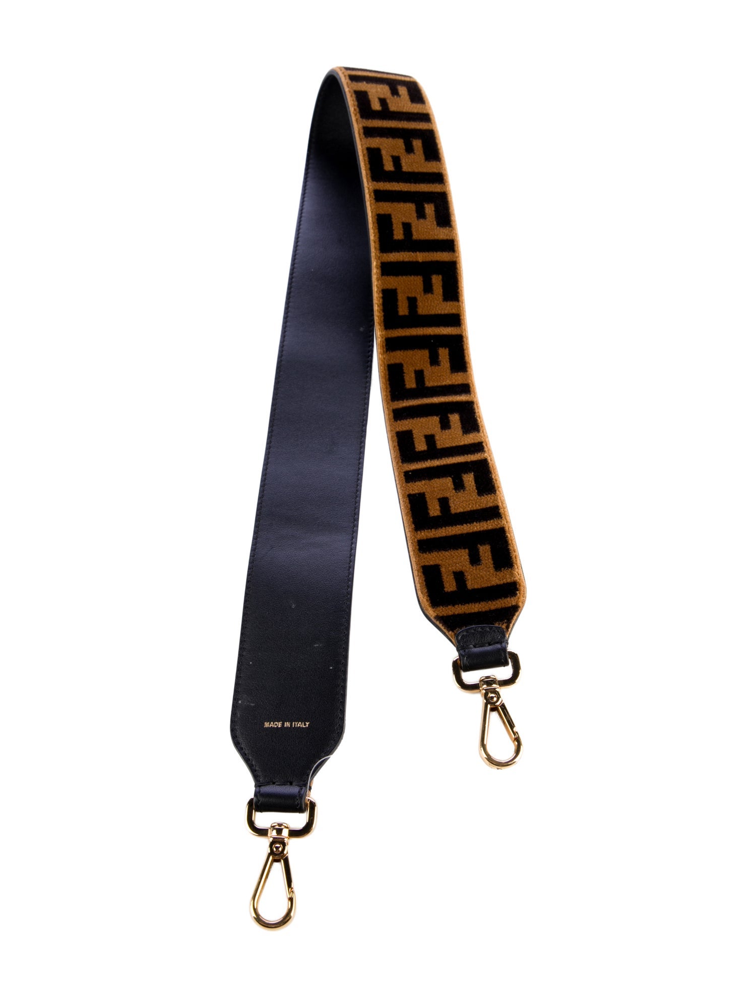Fendi Velvet Logo Print Bag Strap