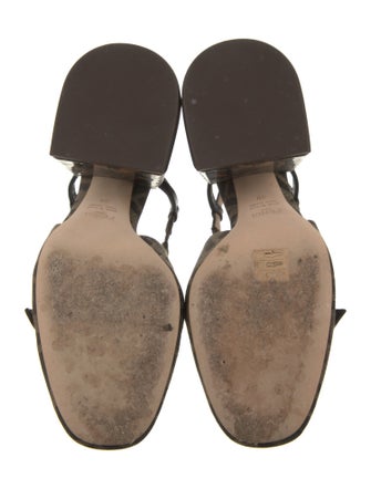 Fendi Zucca FF Logo Canvas Slingback Pumps