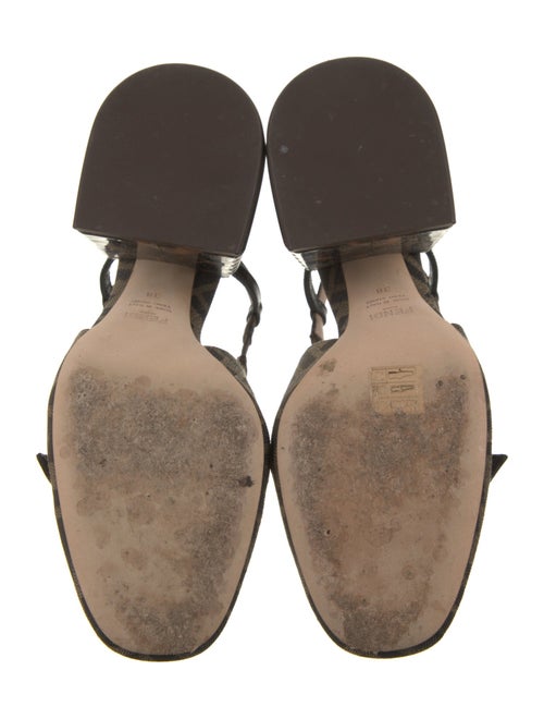 Fendi Zucca FF Logo Canvas Slingback Pumps