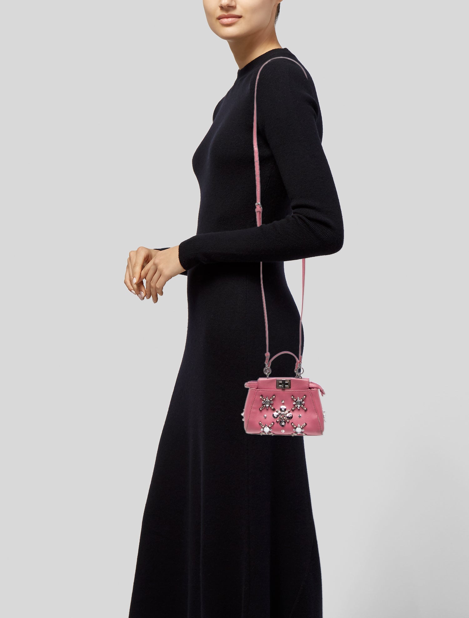 Fendi Leather Peekaboo Nano