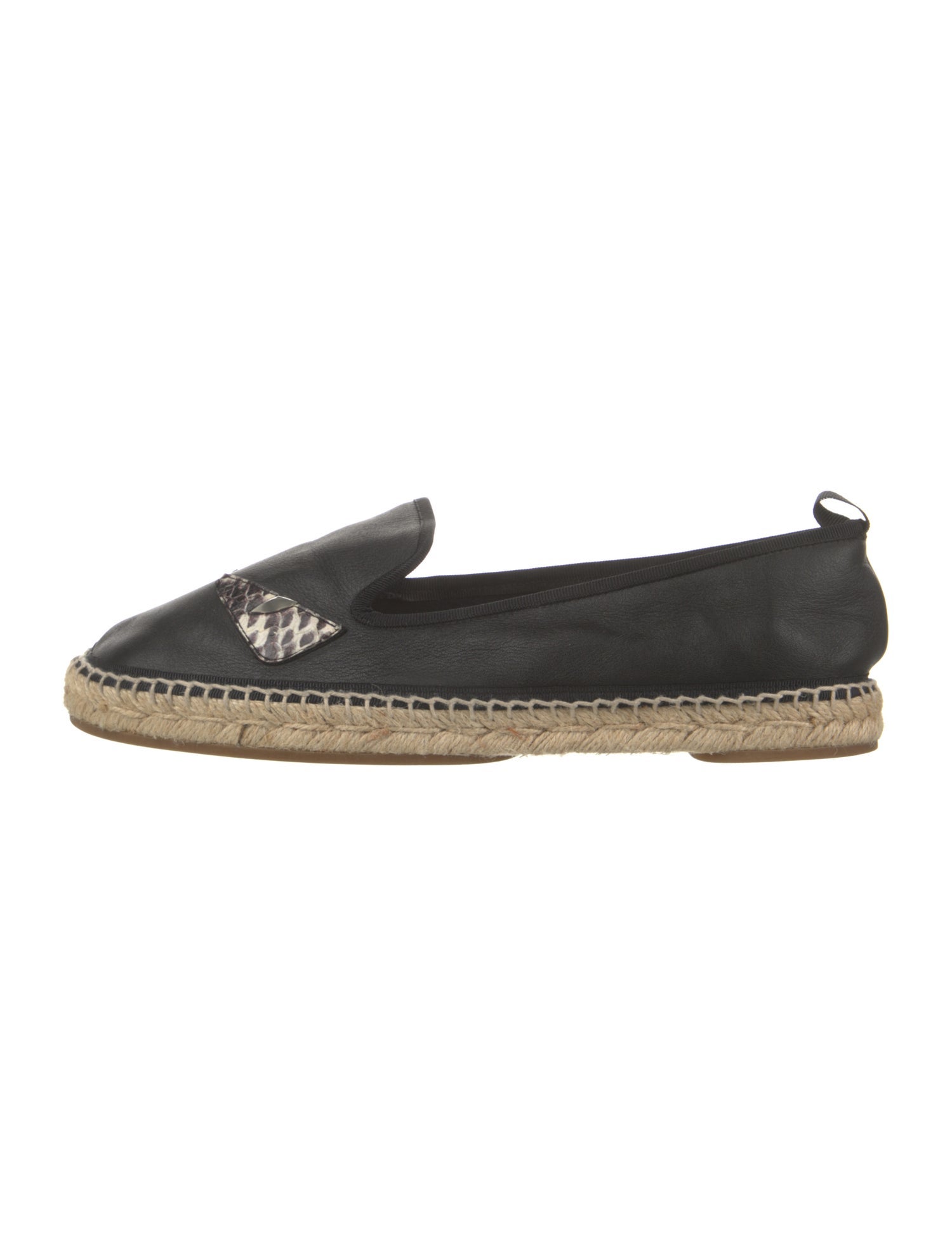 Fendi Monsters Motif Leather Espadrilles