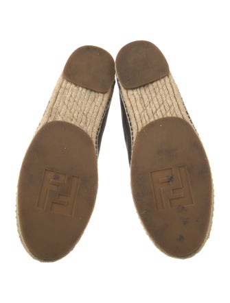 Fendi Monsters Motif Leather Espadrilles