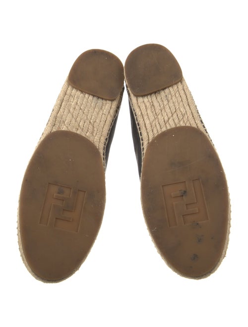 Fendi Monsters Motif Leather Espadrilles