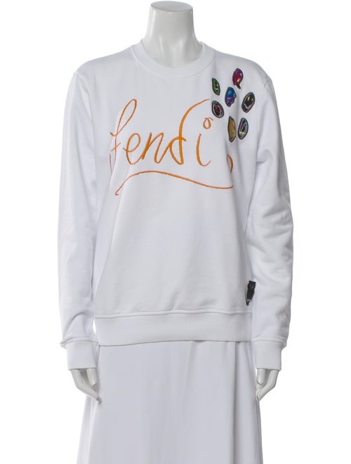 Fendi Graphic Print Crew Neck Sweatshirt
