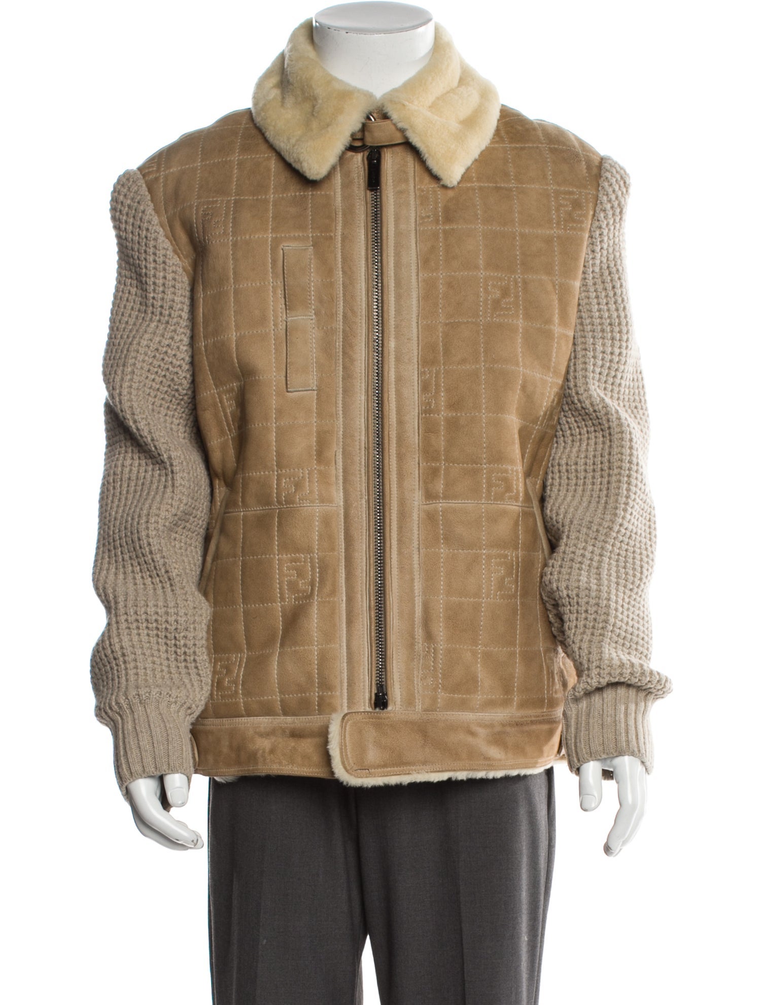 Fendi Leather Denim Jacket