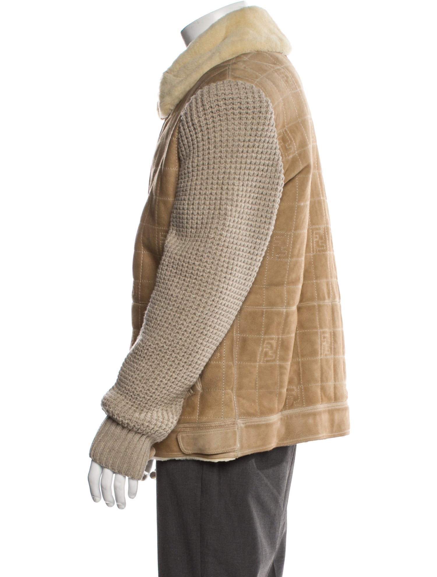 Fendi Leather Denim Jacket