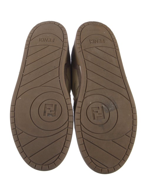 Fendi Leather Colorblock Pattern Sneakers