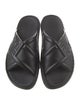 Fendi Zucca FF Logo Leather Slides