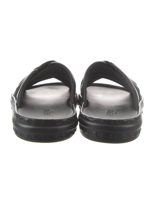Fendi Zucca FF Logo Leather Slides