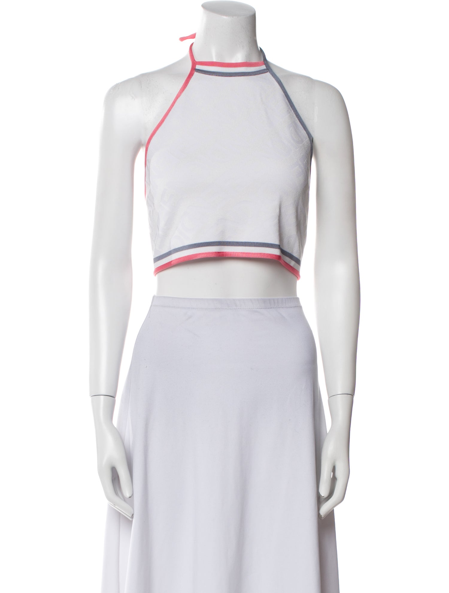 Fendi Wool Halterneck Crop Top