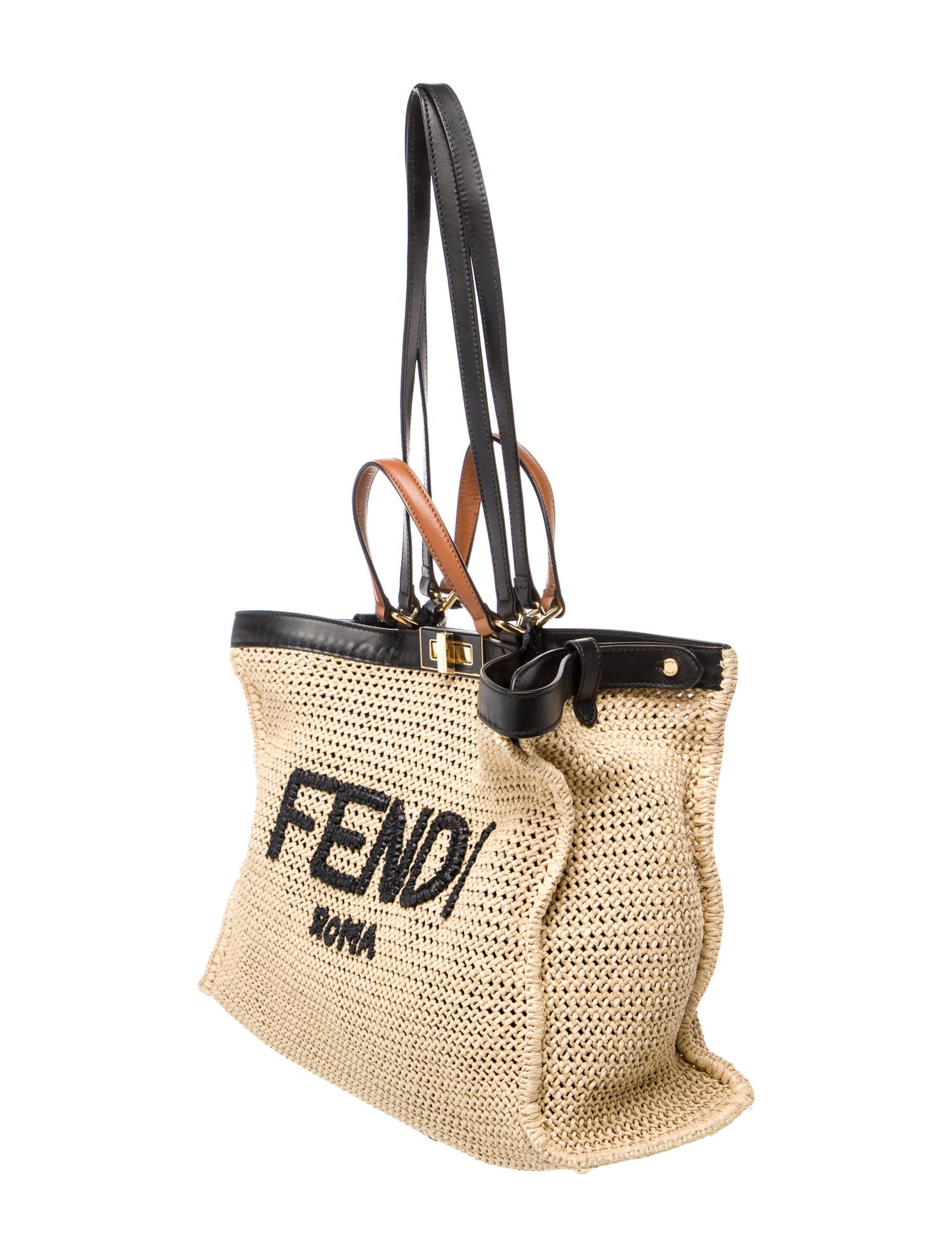 Fendi Raffia Peekaboo Large