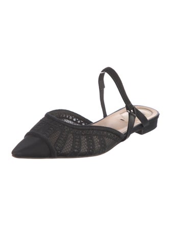 Fendi Mesh Embroidered Accent Mules