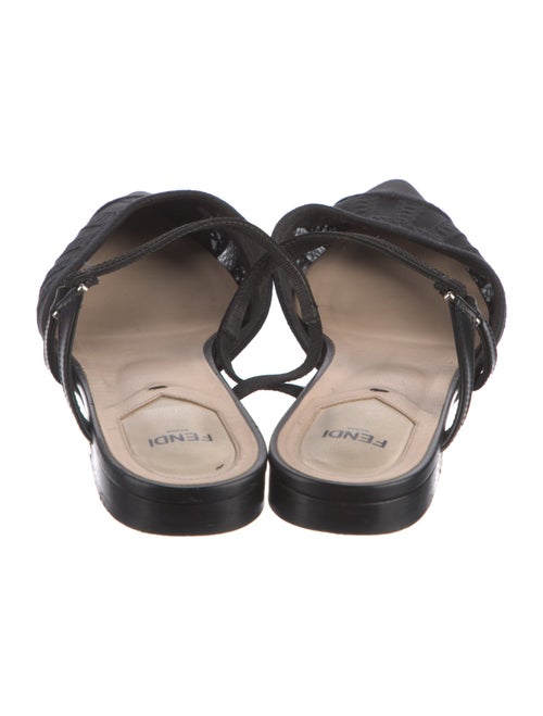 Fendi Mesh Embroidered Accent Mules