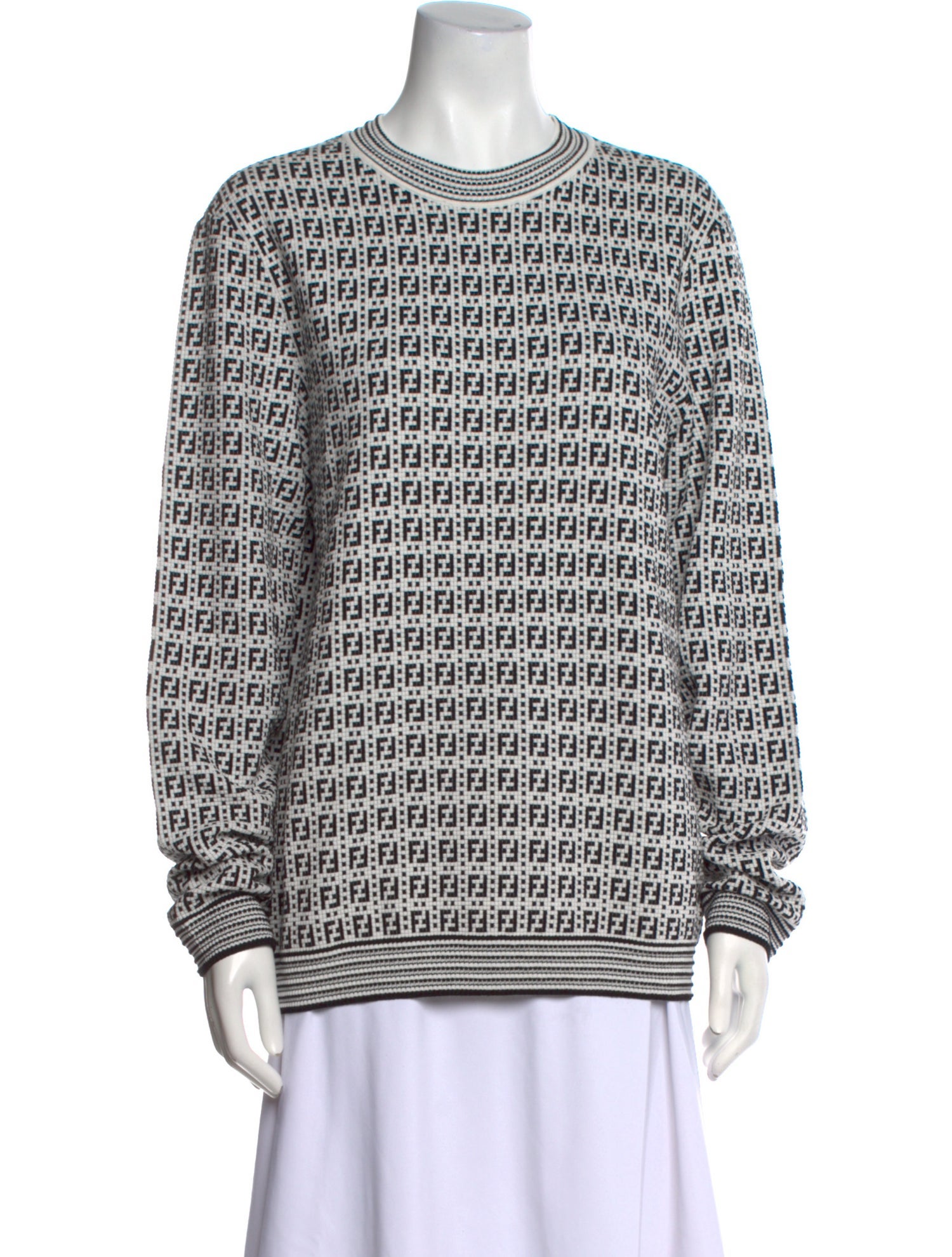 Fendi Printed Crew Neck Sweatshirt