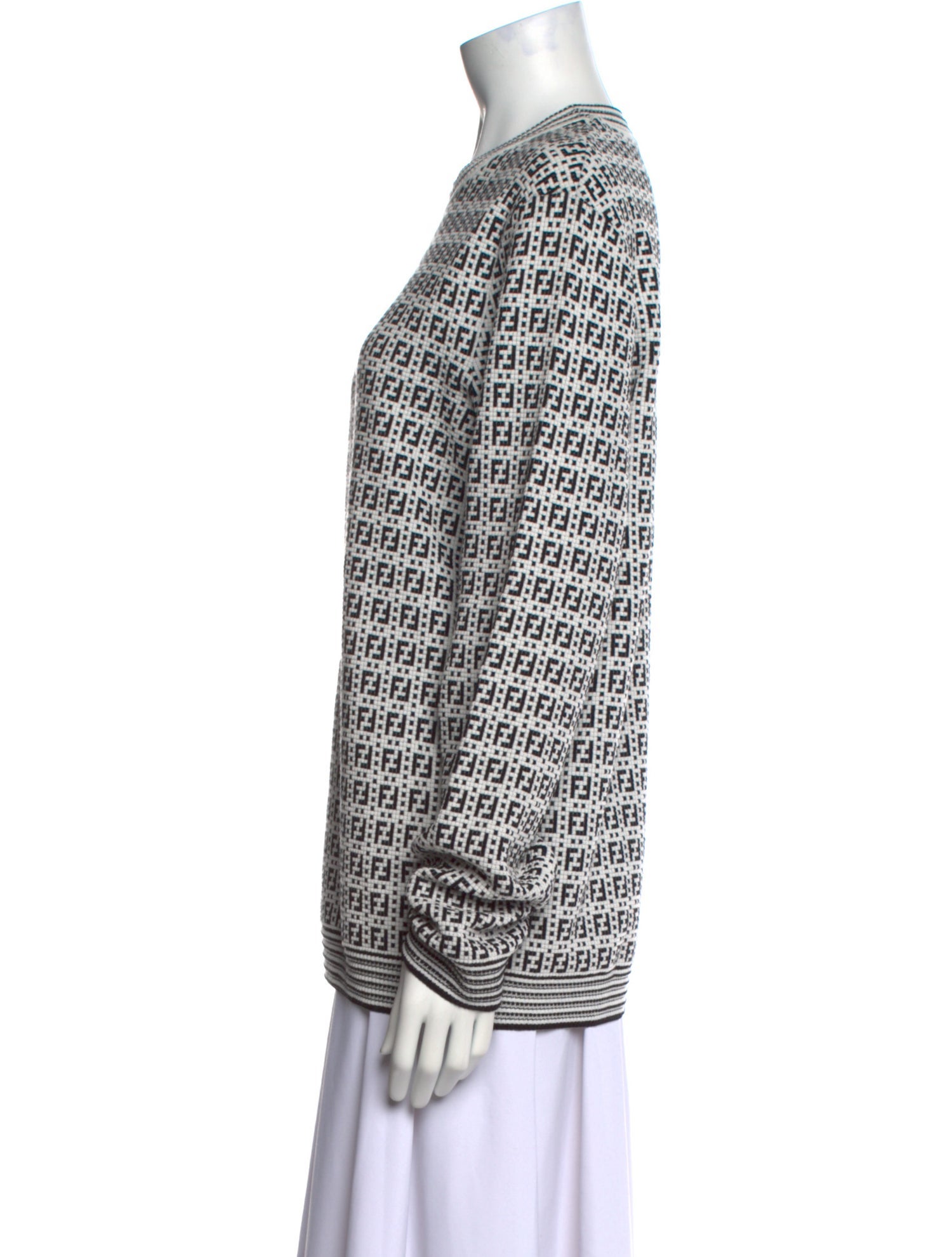 Fendi Printed Crew Neck Sweatshirt