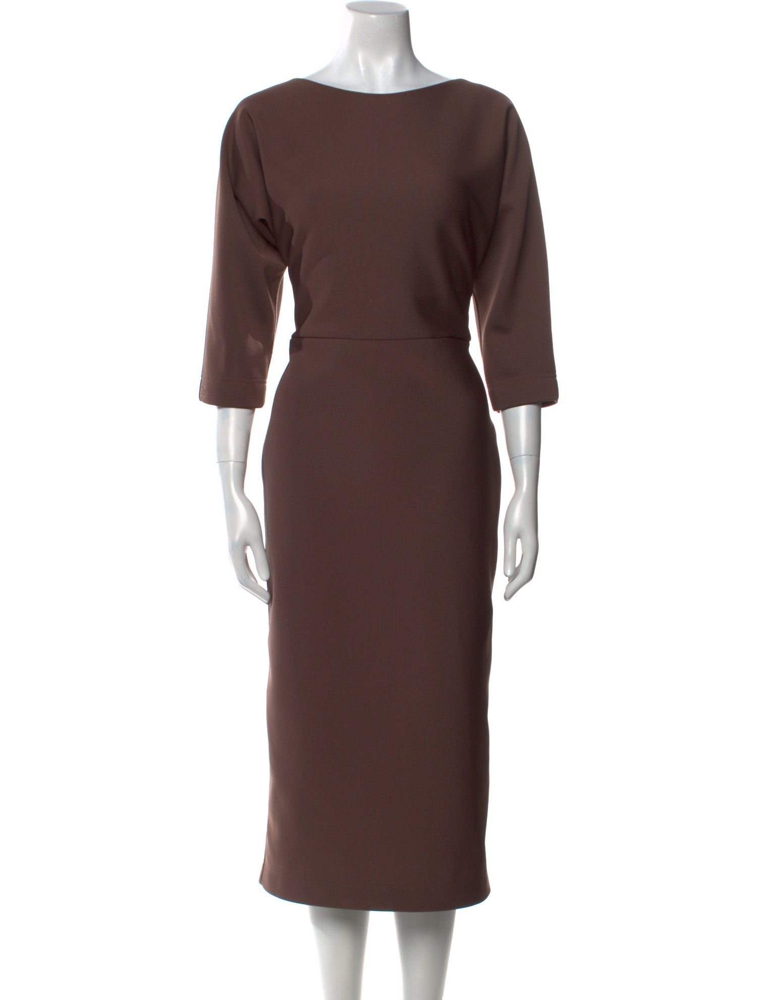 Fendi Bateau Neckline Long Dress