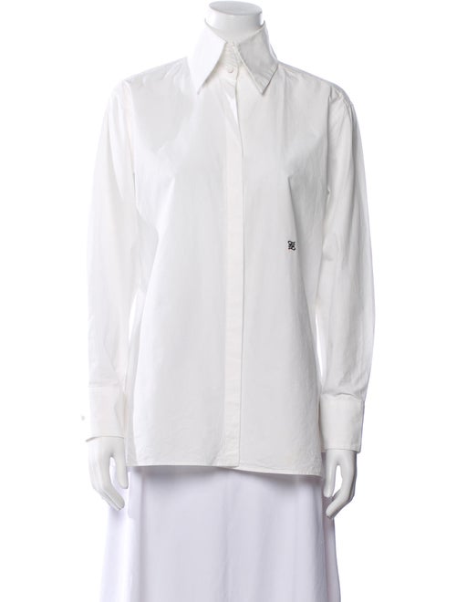 Fendi Long Sleeve Button-Up Top