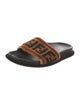Fendi Zucca FF Logo Velvet Slides
