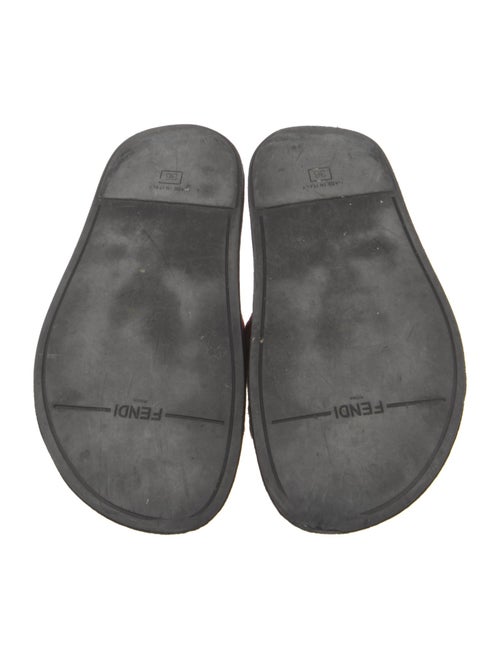 Fendi Zucca FF Logo Velvet Slides
