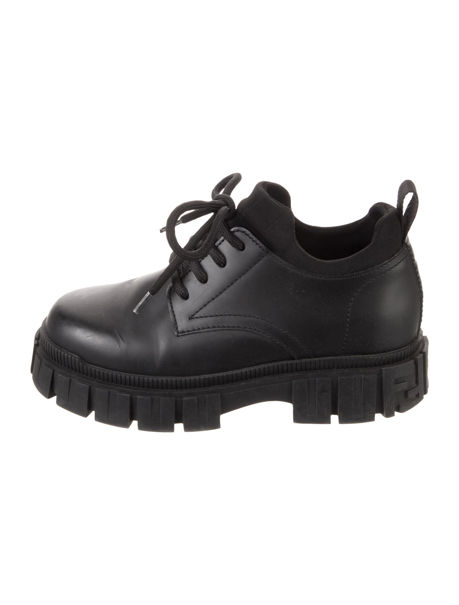 Fendi Zucca FF Logo Leather Chunky Sneakers