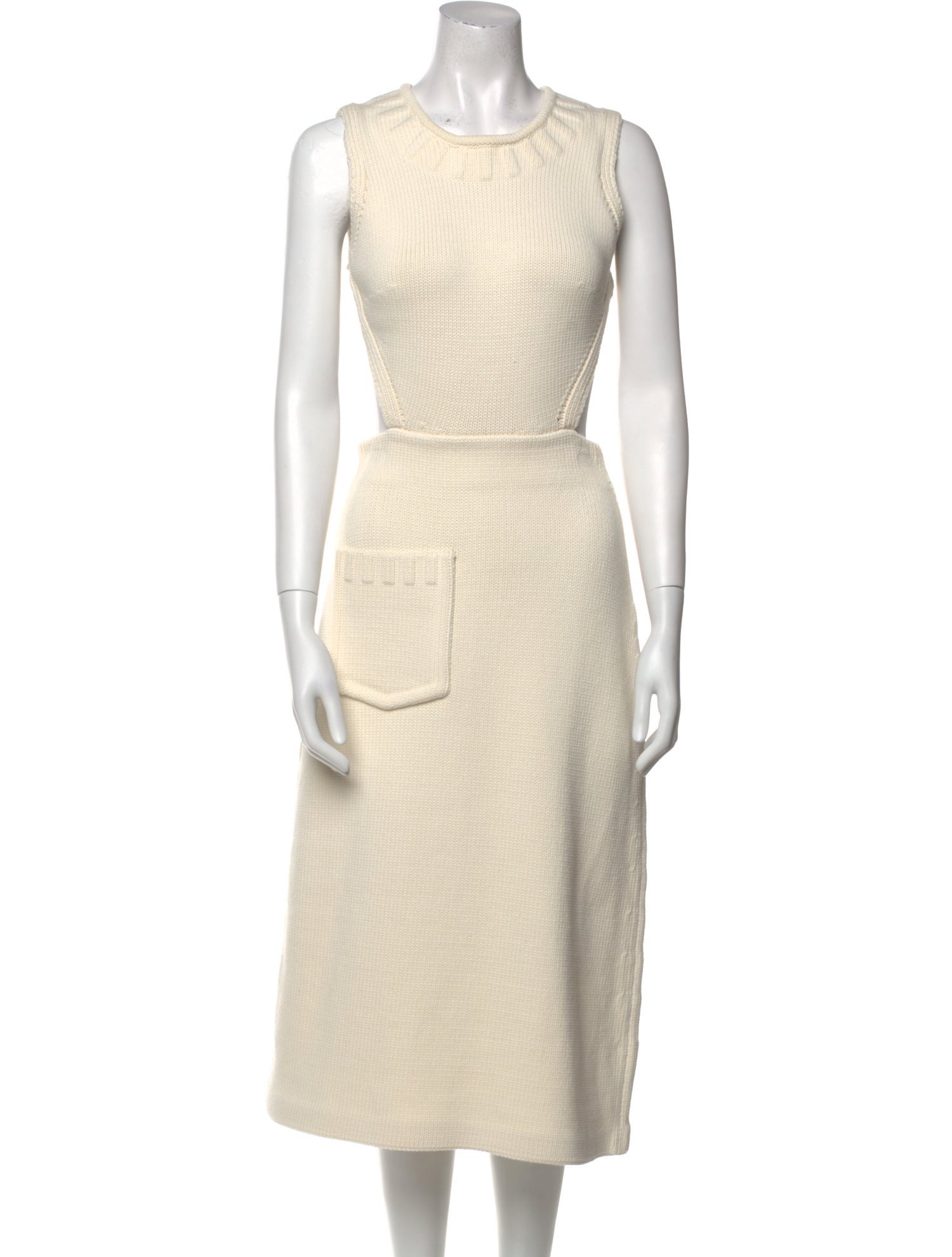 Fendi Crew Neck Midi Length Dress