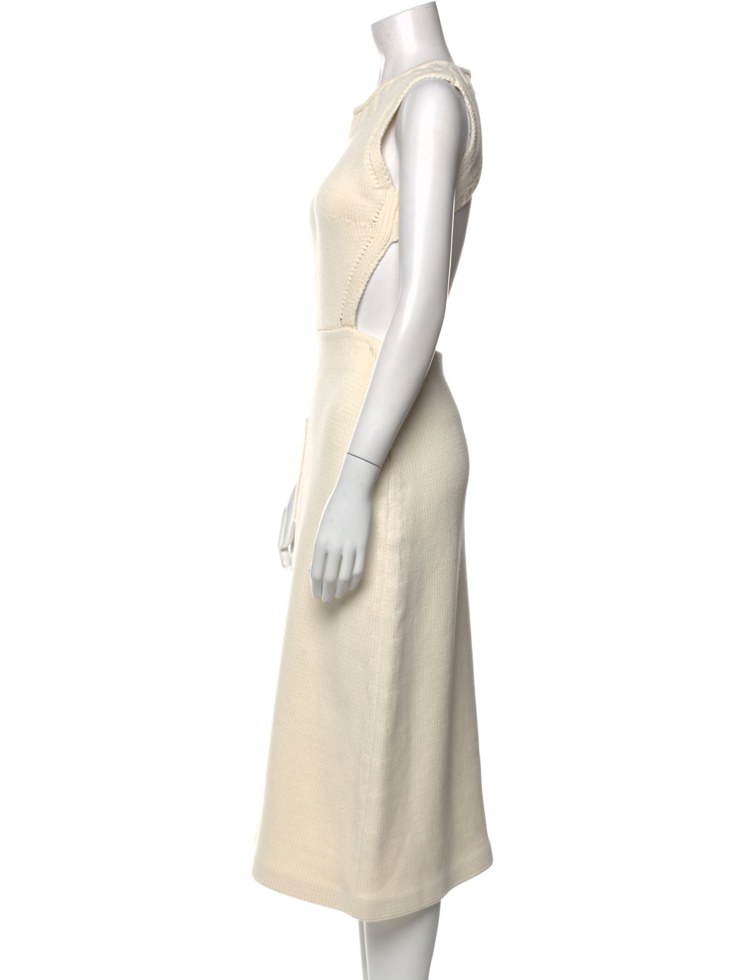 Fendi Crew Neck Midi Length Dress