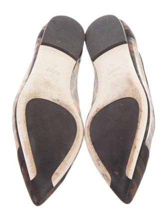 Fendi Zucca FF Logo Mesh Ballet Flats