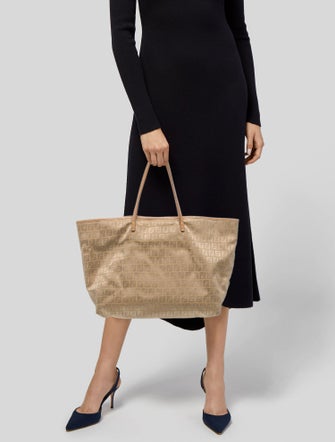 Fendi Zucchino FF Roll Tote