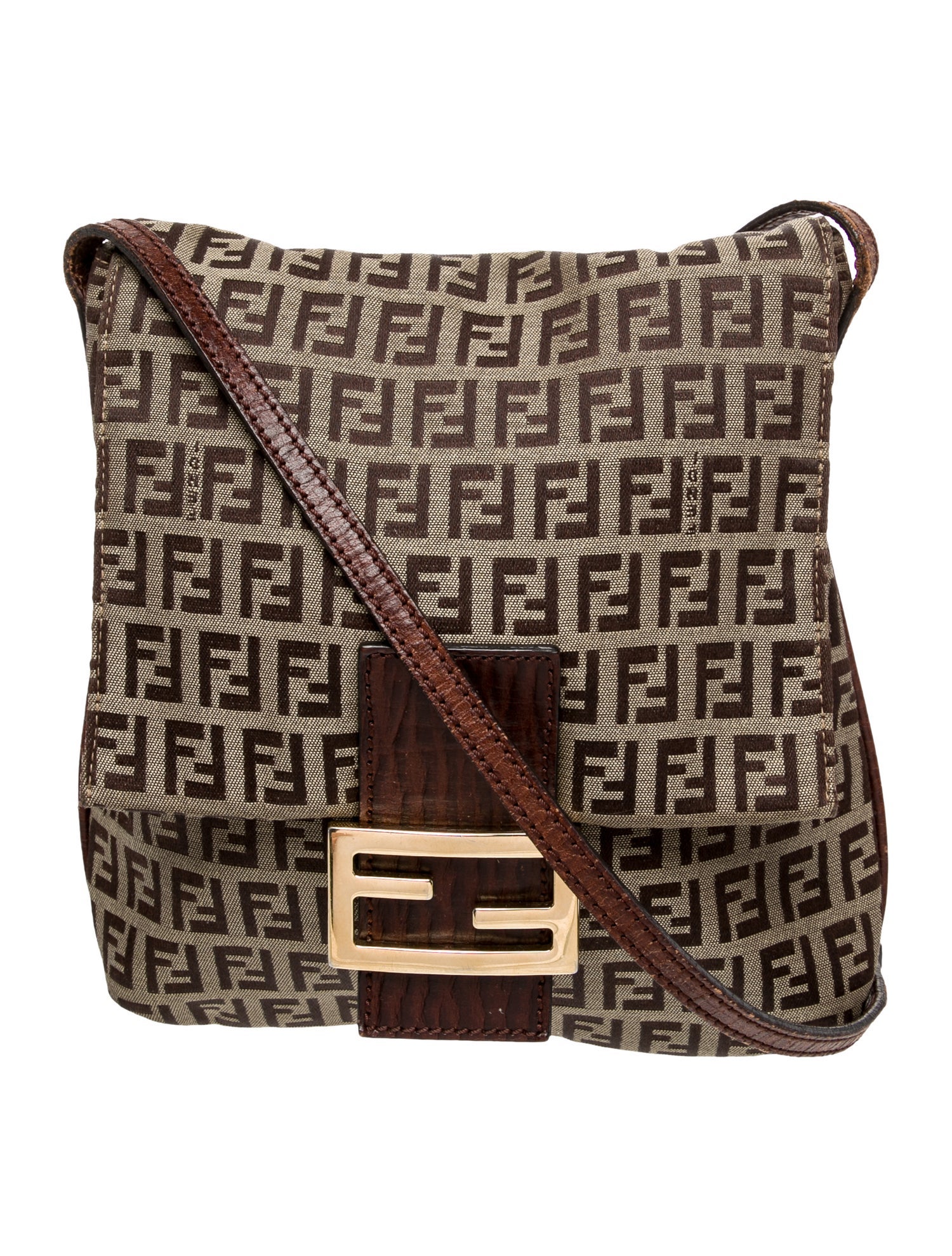 Fendi Zucchino FF Messenger Bag