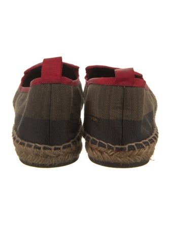 Fendi Pequin Pattern Canvas Espadrilles