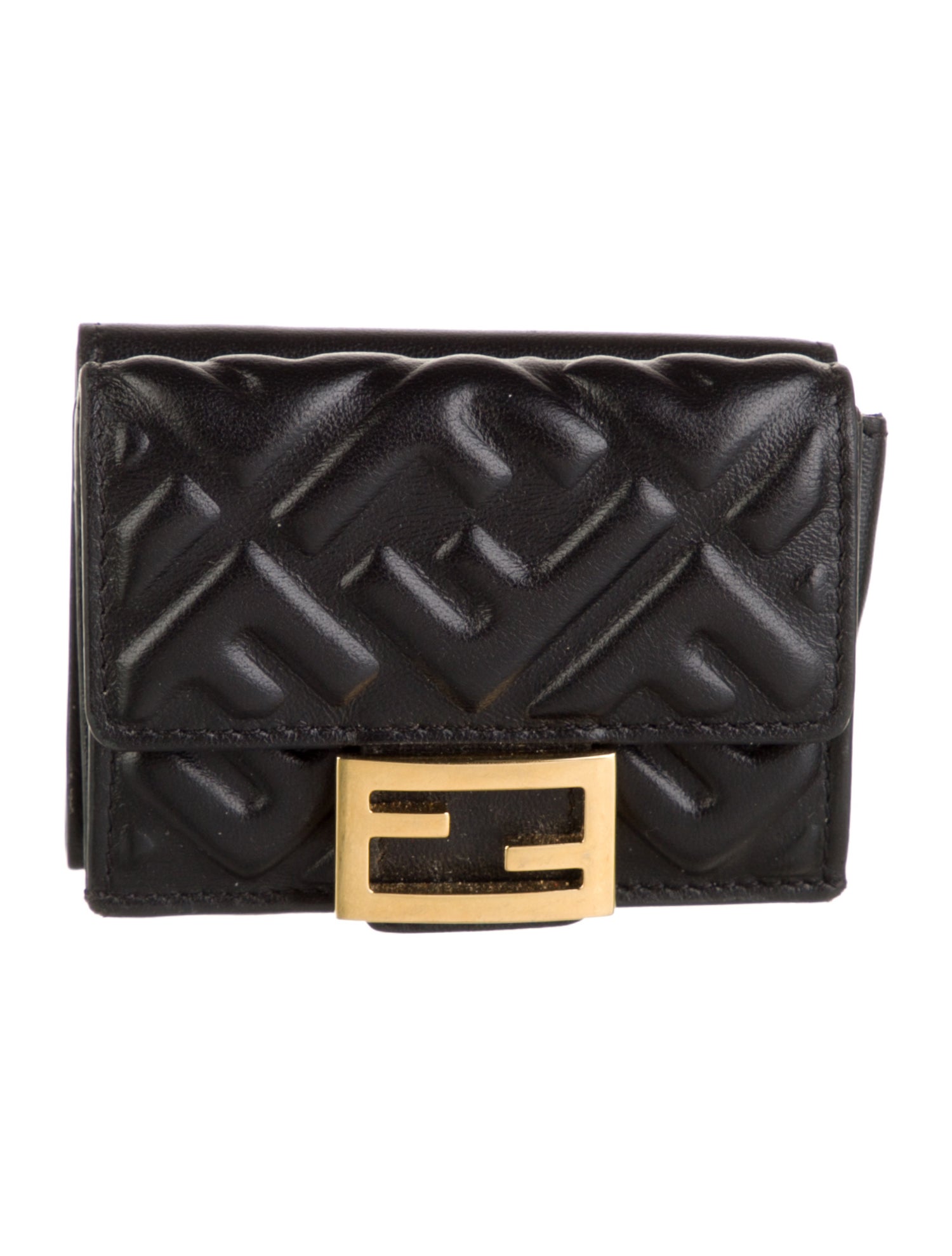 Fendi Zucca FF Logo Leather Bifold Wallet