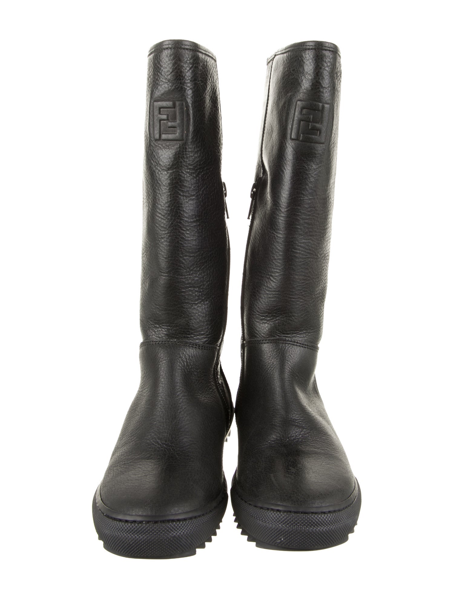 Fendi Leather High Top Boots