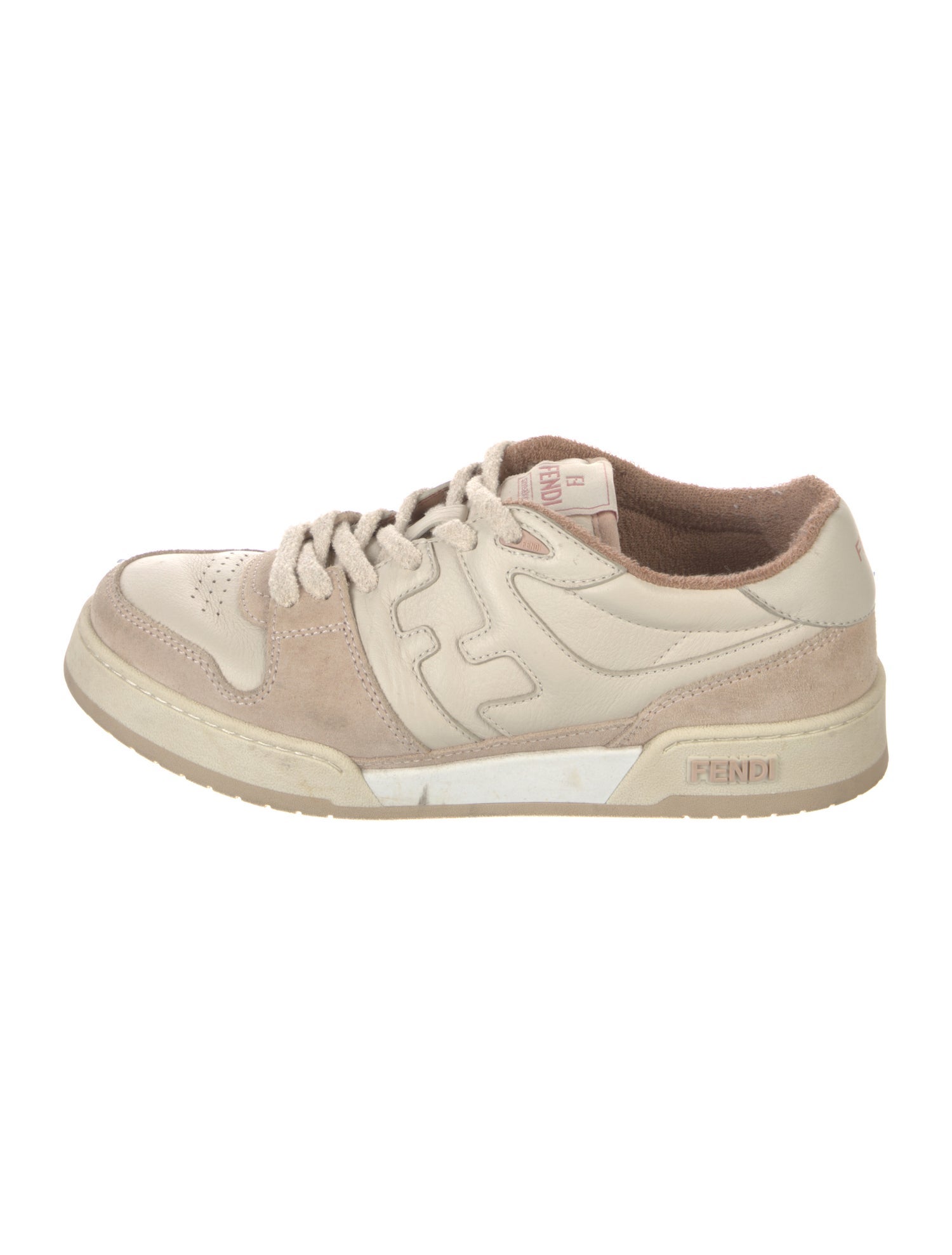 Fendi Leather Printed Sneakers