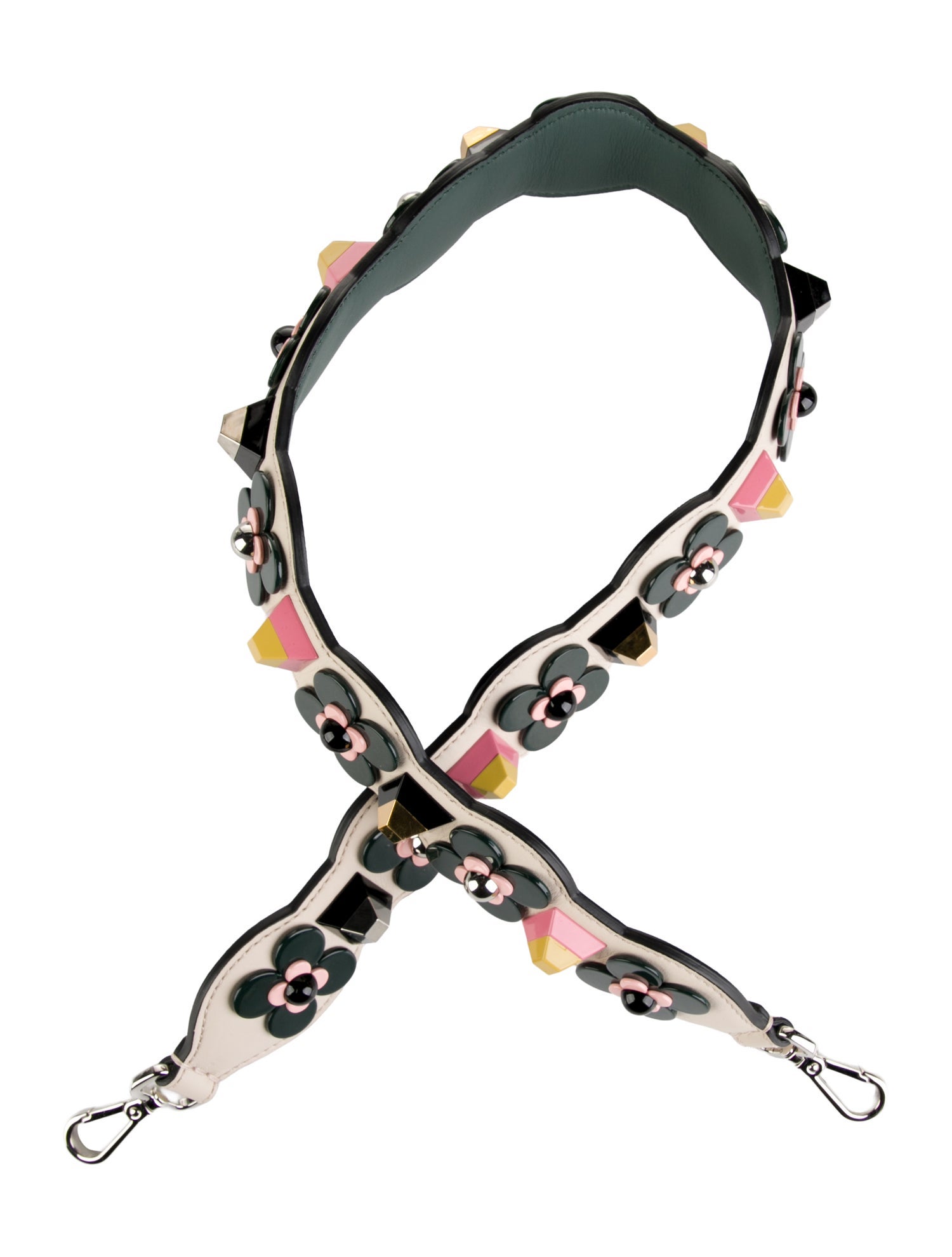 Fendi Studded Leather Bag Strap