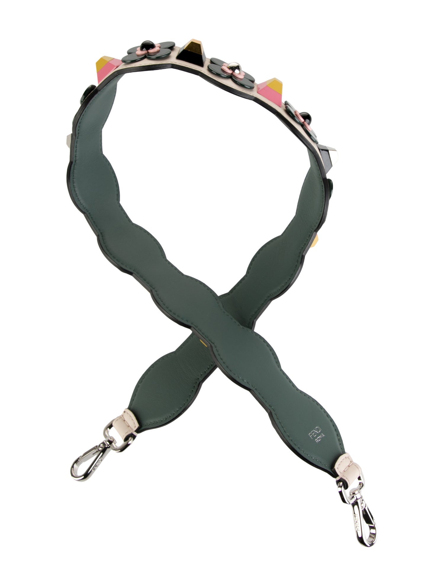 Fendi Studded Leather Bag Strap