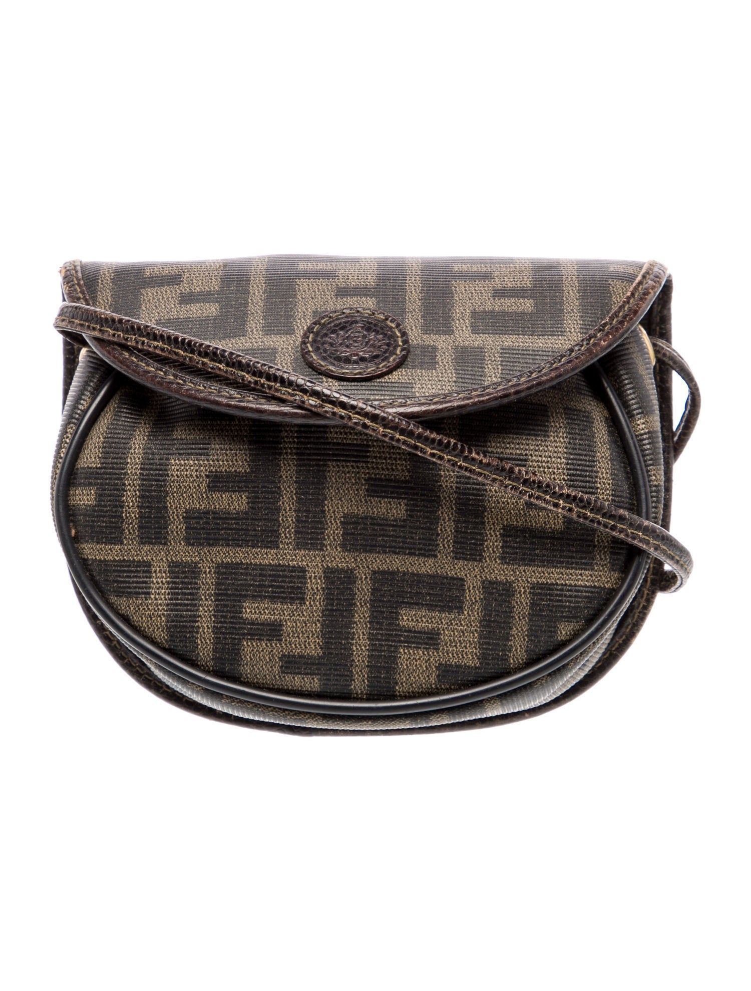 Fendi Zucca FF Shoulder Bag Vintage
