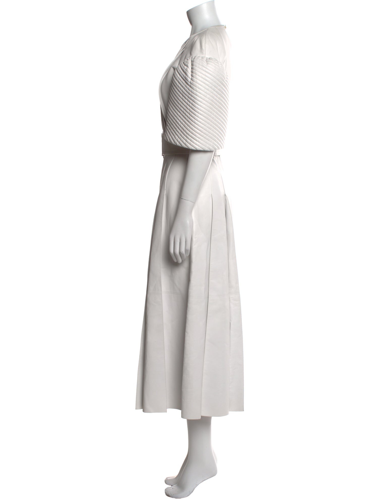 Fendi Lamb Leather Long Dress