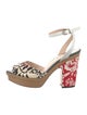 Fendi Canvas Floral Print Sandals