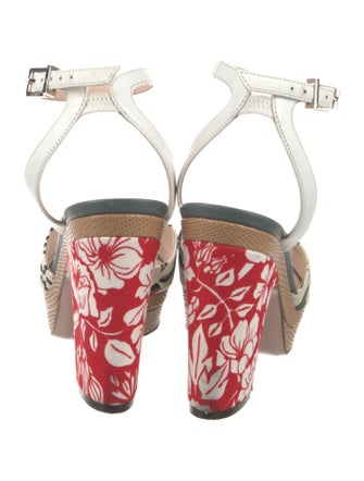 Fendi Canvas Floral Print Sandals