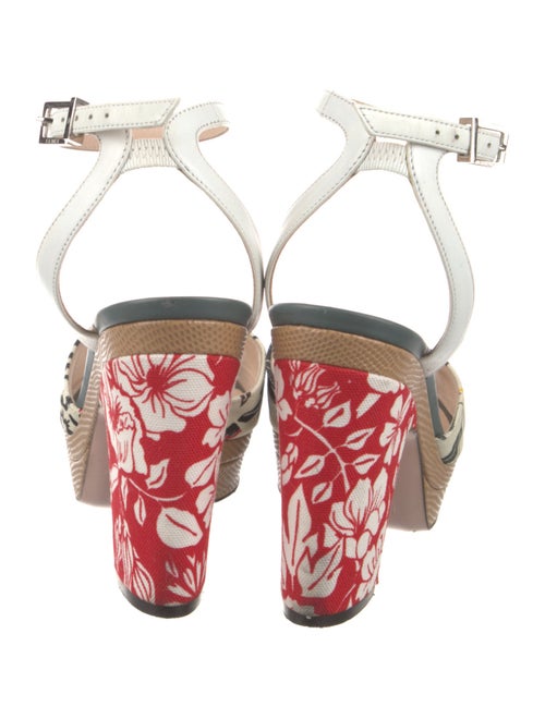 Fendi Canvas Floral Print Sandals