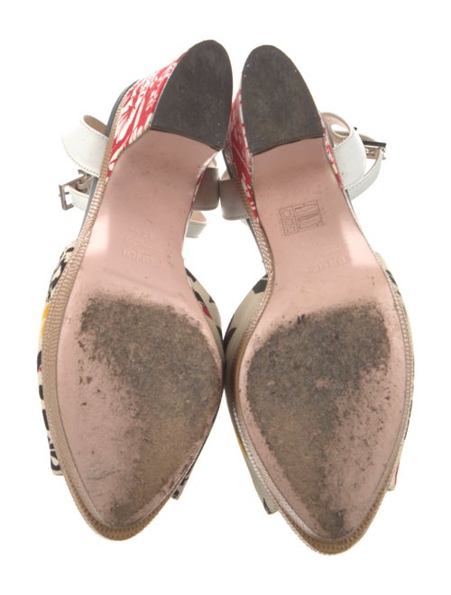 Fendi Canvas Floral Print Sandals