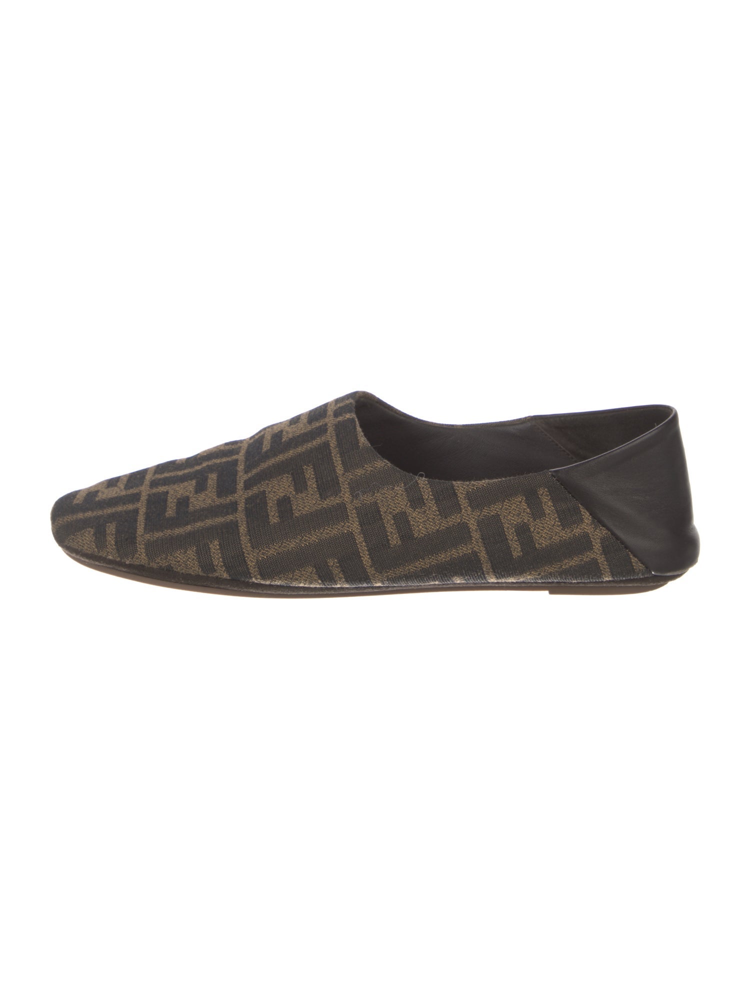 Fendi Zucca FF Logo Canvas Flats