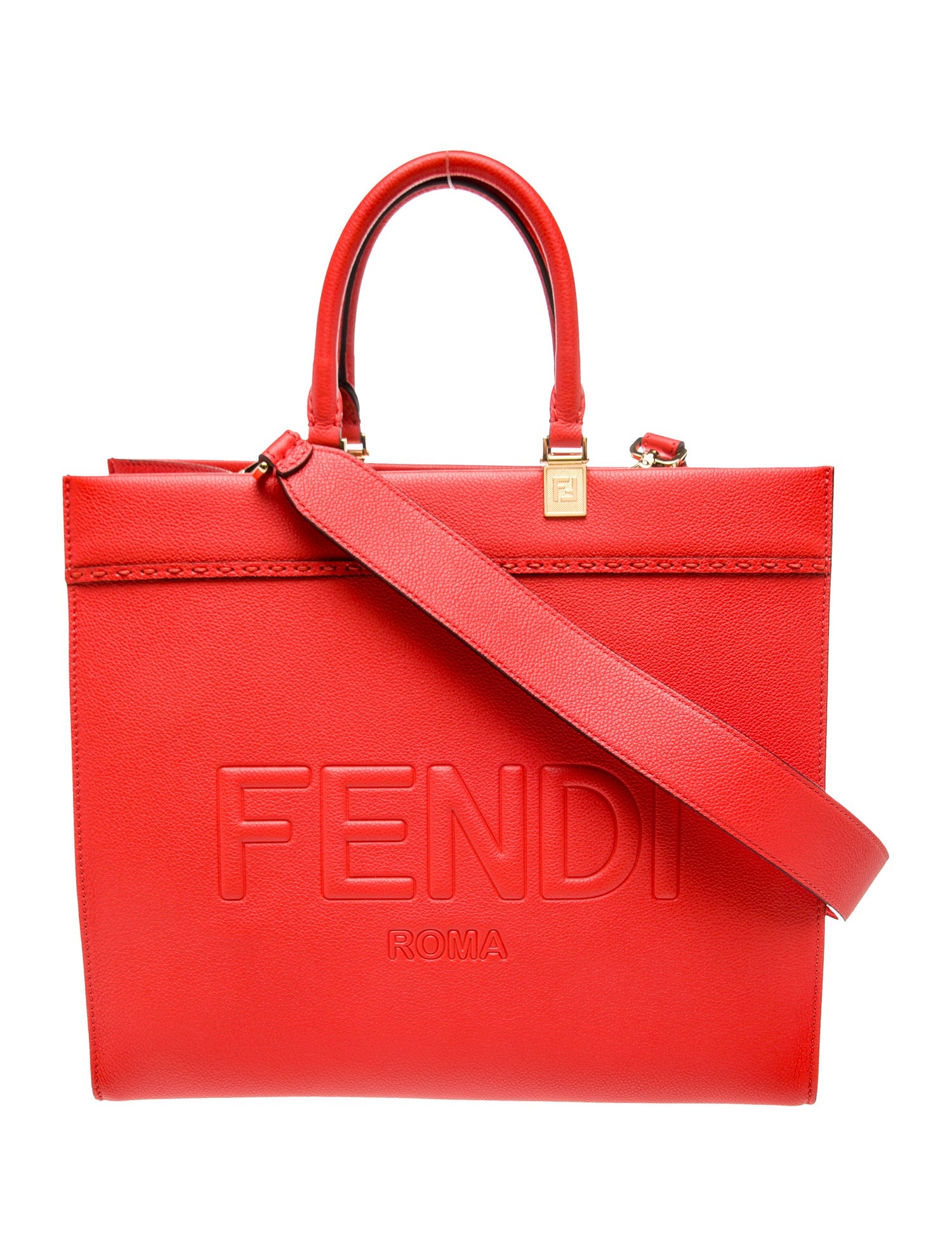 Fendi Leather Flat Shopper Medium 2024