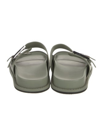 Fendi Zucca FF Logo Leather Slides