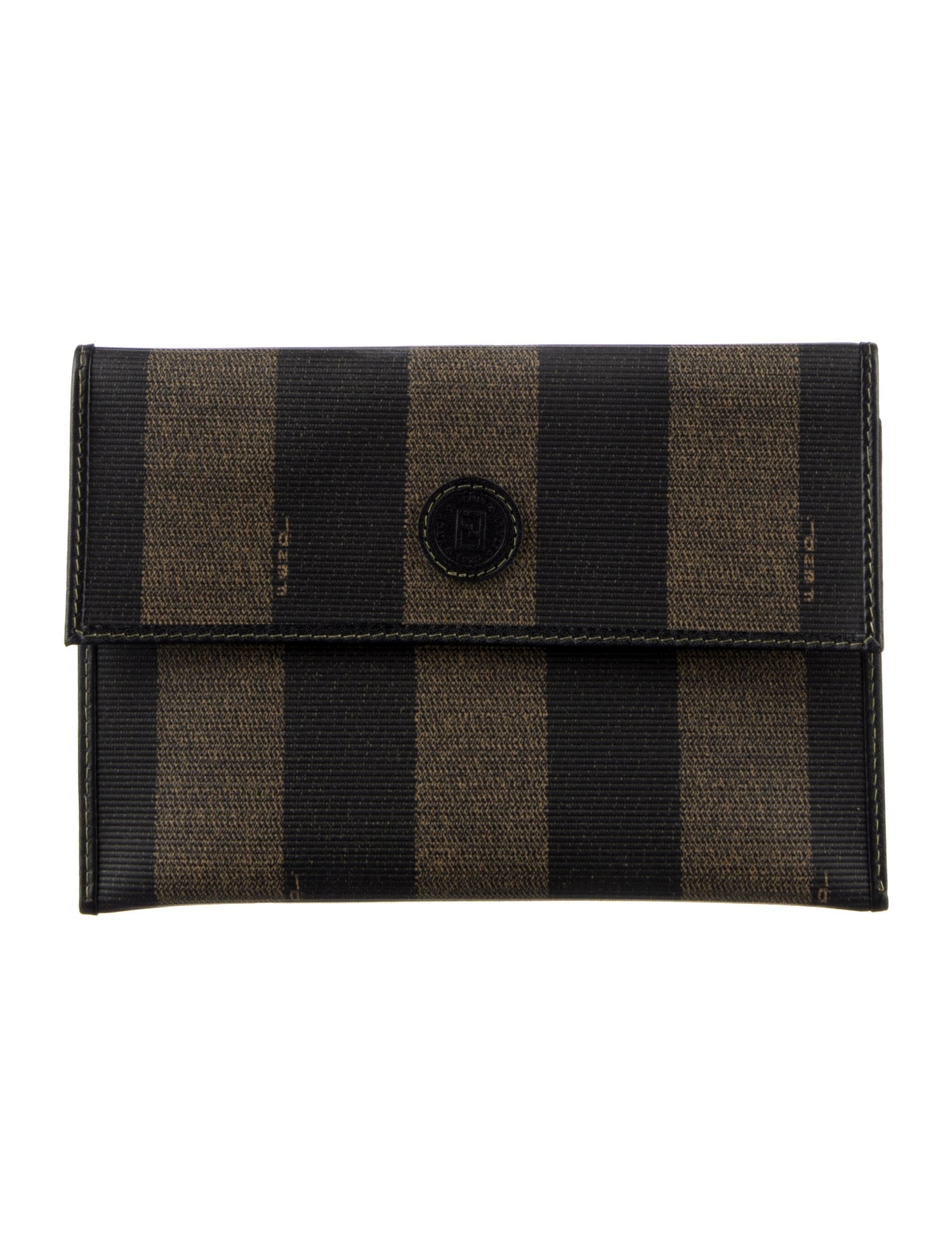 Fendi Vintage Pequin Pattern Wallet